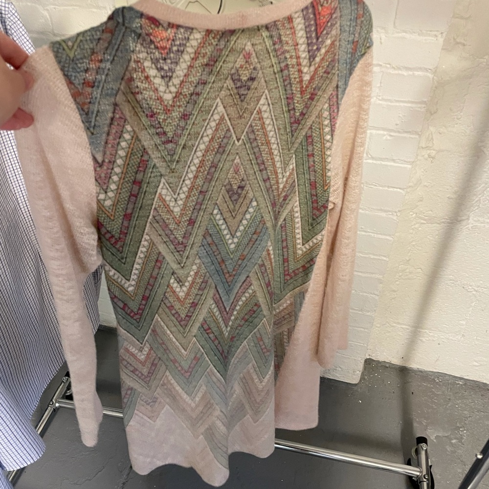 Bohemian cream colored, lightweight cardigan